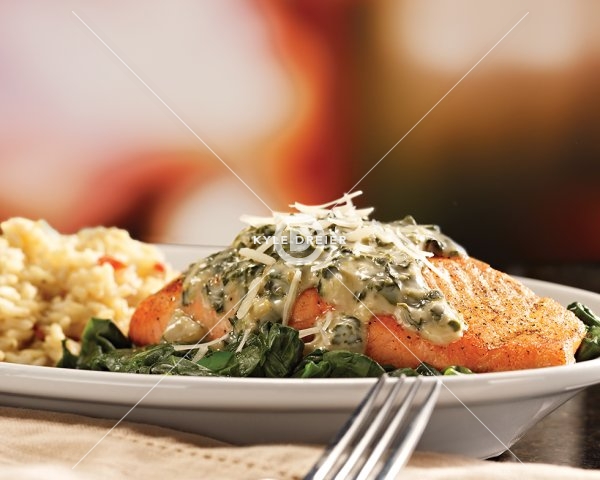 Parmesan & Wilted Spinach Salmon 