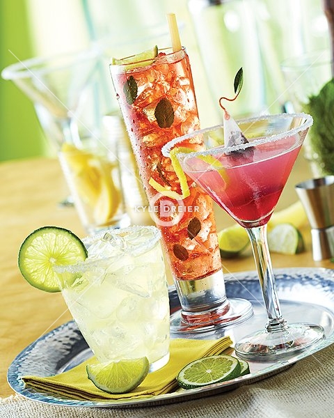 Cocktails on Tray