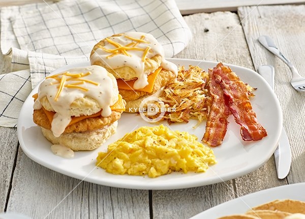 Fried Chicken Biscuits and Gravy