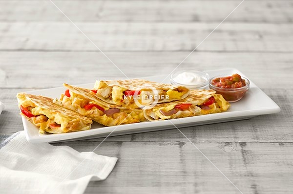 Fried Chicken Breakfast Quesadilla