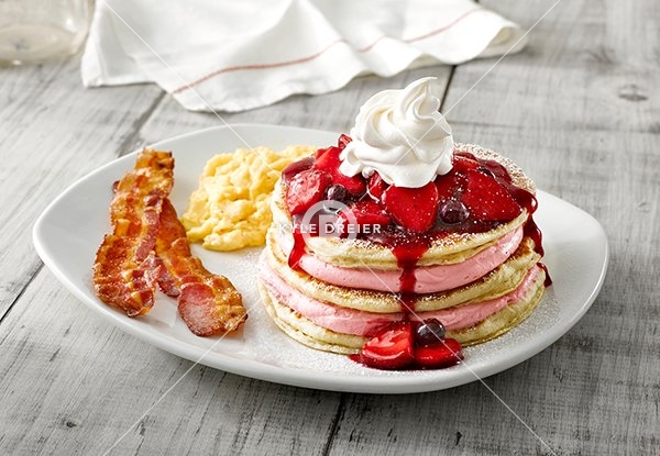 Sweet Berry Cream Cheese Pancakes