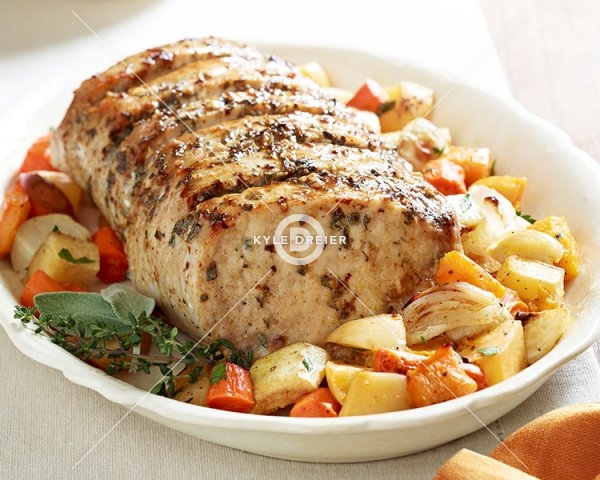Roast with Orange Napkin