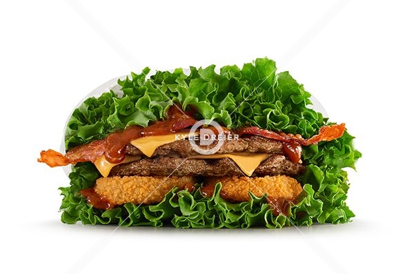 Double Western Bacon Lettuce Wrap