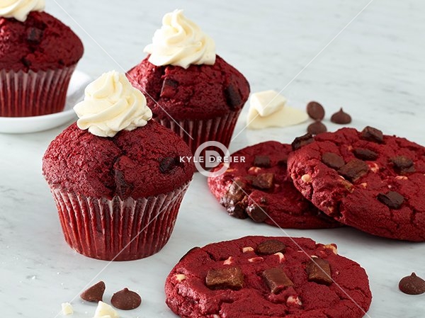 Red Velvet Muffins and Cookies