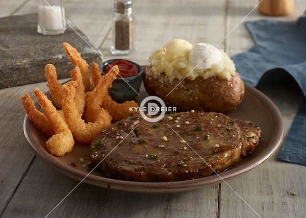 12oz Ribeye with Shrimp