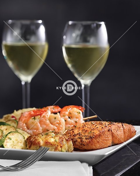 Seafood Trio with Wine