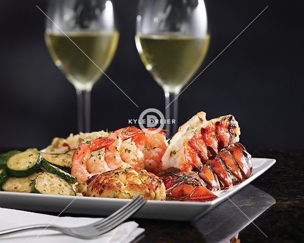 Shellfish Trio with Wine