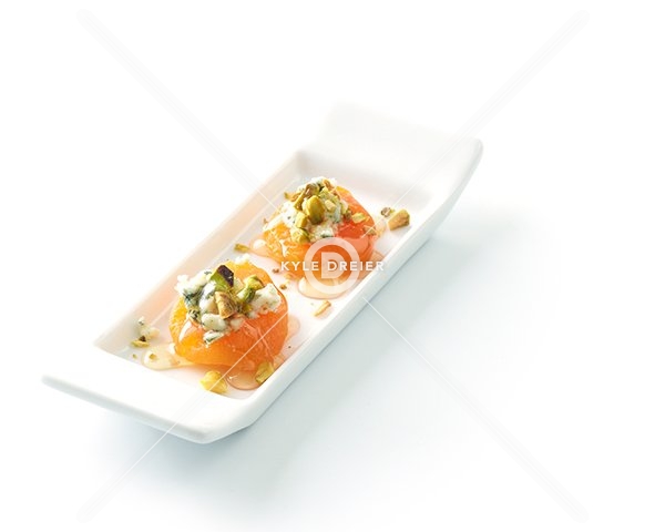 Apricots with Blue Cheese