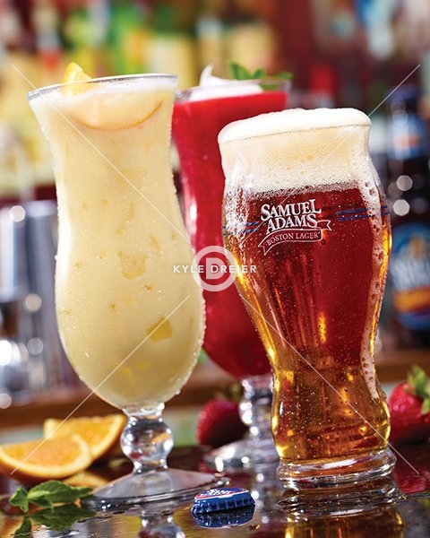 Sam Adams Beer and Daiquiri
