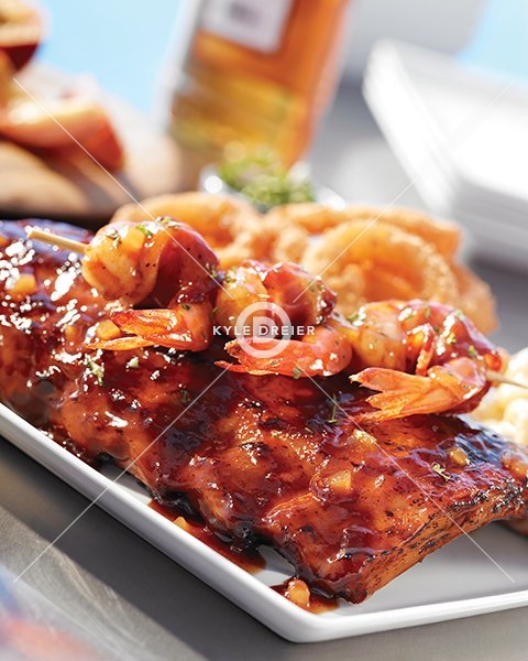 Peach Bourbon Glazed Ribs