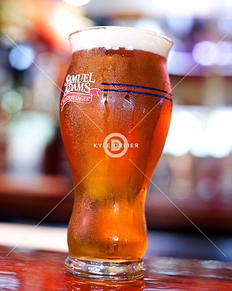Sam Adams Beer on Bar