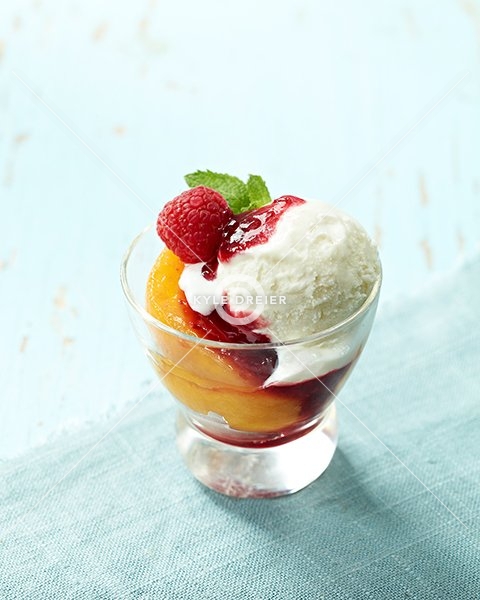 Peach Raspberry Ice Cream