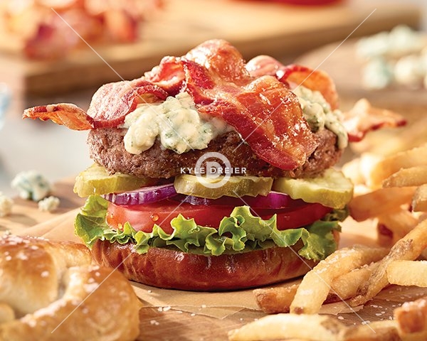 Black N Blue Pretzel Burger