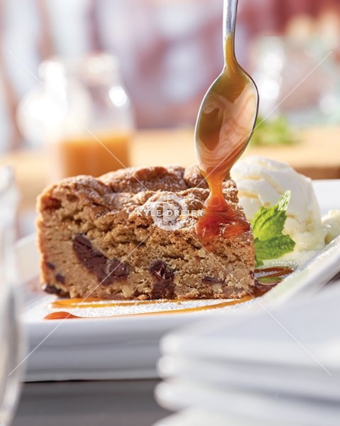 Blondie with Caramel Drizzle