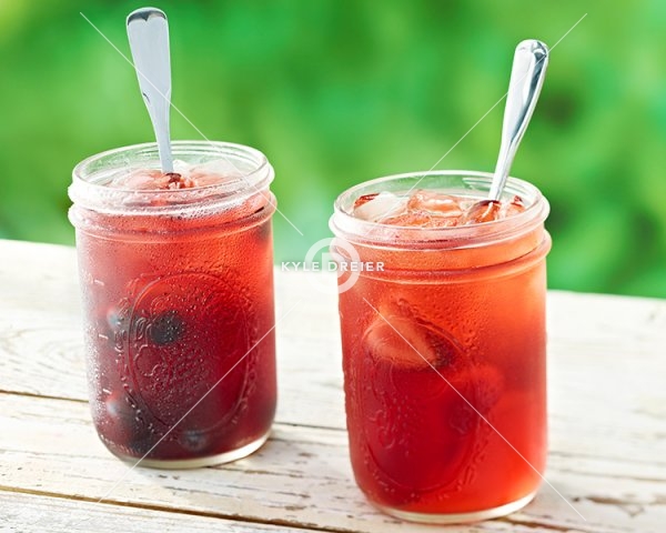 Blue Raspberry and Strawberry Teas