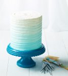 Ombre Blue Frosted Cake
