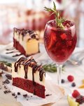 Sangria and Red Velvet Cake