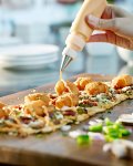 Aioli on Shrimp Po Boy Flatbread