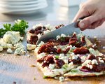 Cutting Flatbread Pizza