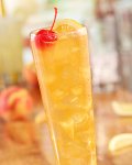 Peach Sangria with Cherry