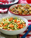 Cucumber Salad and Potato Cassarole