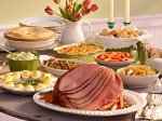 Easter Meal With Apple Pie