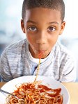 Child Eating Pasta