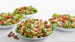 Three Salads Plus Apple