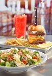 Colossal Burger with Salad