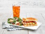 Half Chicken Sandwich and Spinach Salad