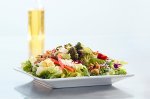 Salad and White Sangria