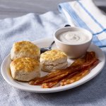 Biscuits and Gravy with Bacon
