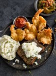 Sirloin and Fried Shrimp
