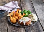 Asiago Sirloin and Crispy Shrimp