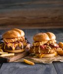 Cheeseburger and Chicken Sandwich