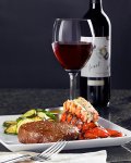 Steak & Lobster with Red Wine