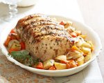 Roast with Patterned Napkin