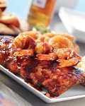 Peach Bourbon Glazed Ribs